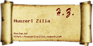Huszerl Zilia névjegykártya